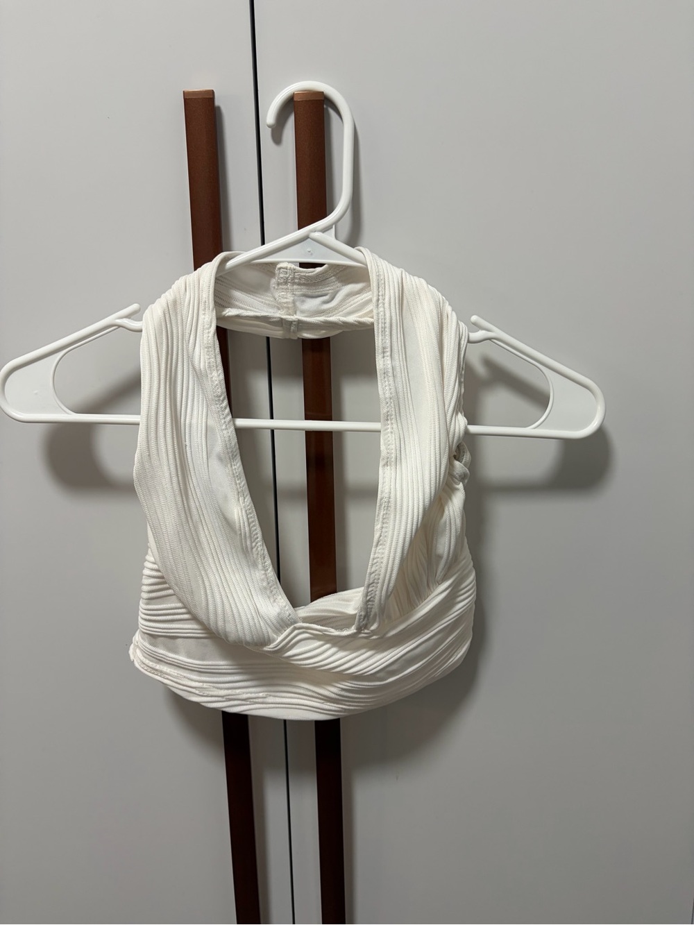 White Women's Halter Crop Top